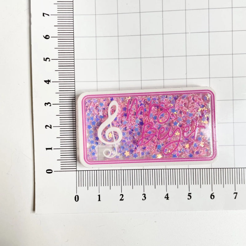 Wholesale 20PCS Teacher Acrylic Quicksand Rotatable ID Buckle